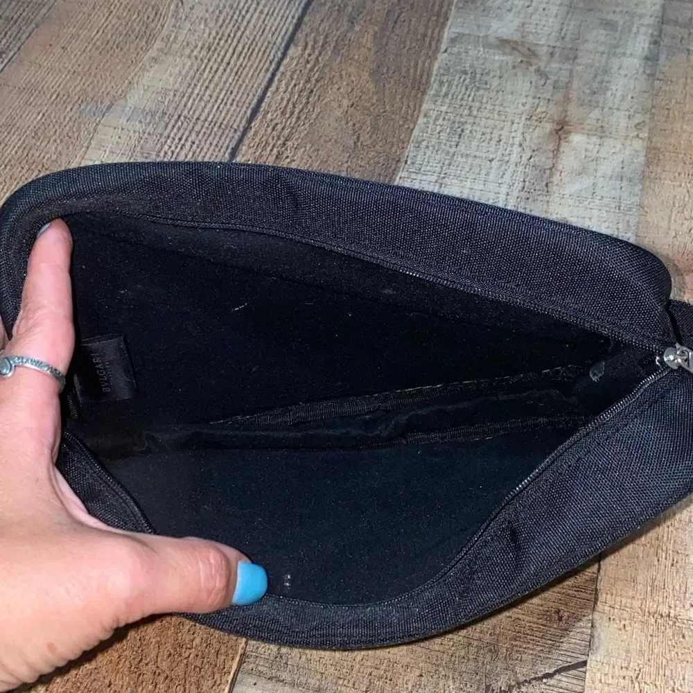 Bvlgari parfums Black travel Toiletry cosmetic bag with handle